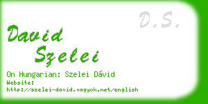 david szelei business card